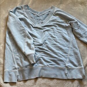 Aerie Light Blue V-Neck oversized sweatshirt